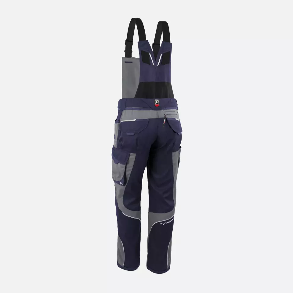 Grizzlyskin GIM3706, IRON Bib and Brace Navy/Grey, image 2, gallery thumbnail