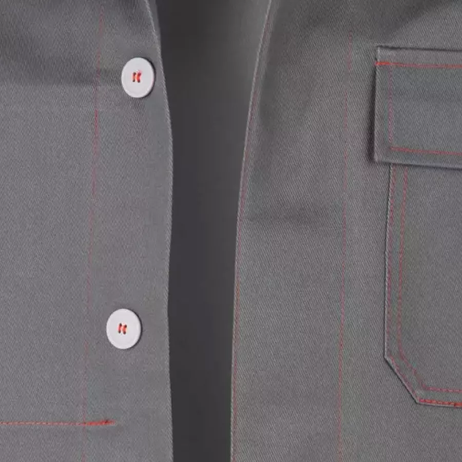 **Button Closure** delivers a secure, straightforward fit that feels dependable and easy to adjust on the job.