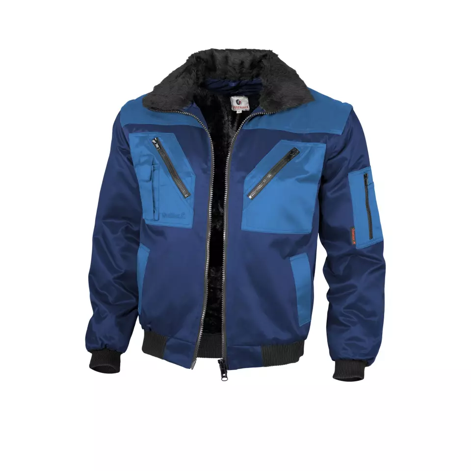 Qualitex NM-70001-0504, Two-Tone Pilot Jacket Navy/Royal, image 1, gallery thumbnail