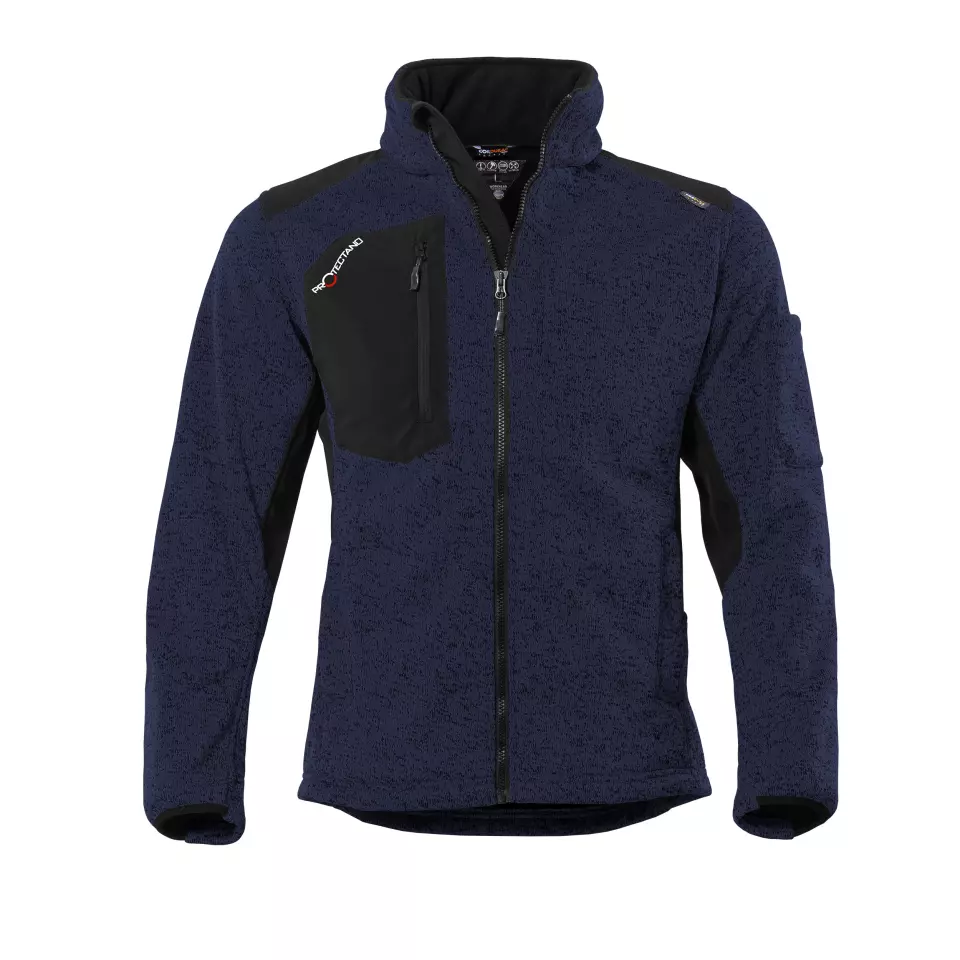 Qualitex NM-65013-0500, Knitted Fleece Jacket Navy/Melange