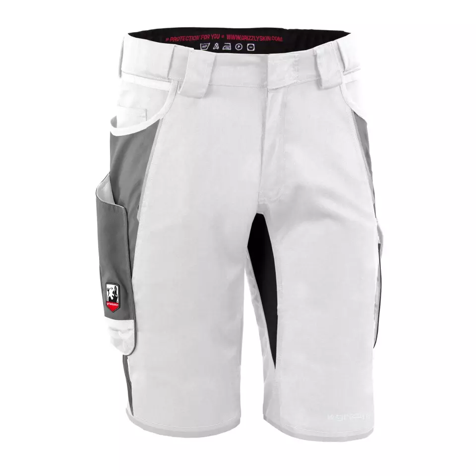 Grizzlyskin GIM3604, IRON Shorts White/Grey, image 1, gallery thumbnail