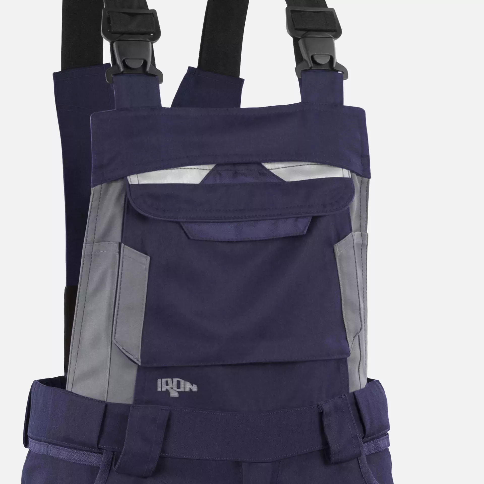 Grizzlyskin GIM3706, IRON Bib and Brace Navy/Grey, image 3