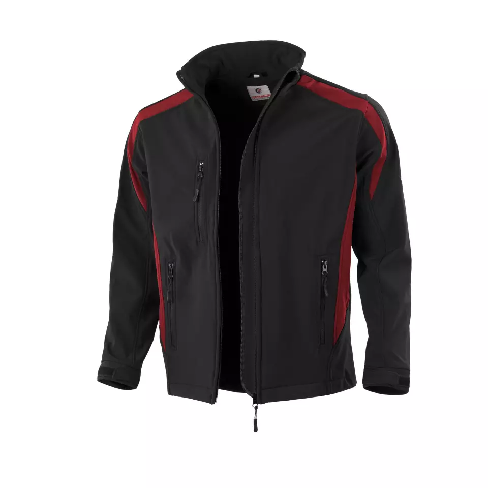 Qualitex NM-66001-3623, Softshell Jacket Black/Red, image 1, gallery thumbnail
