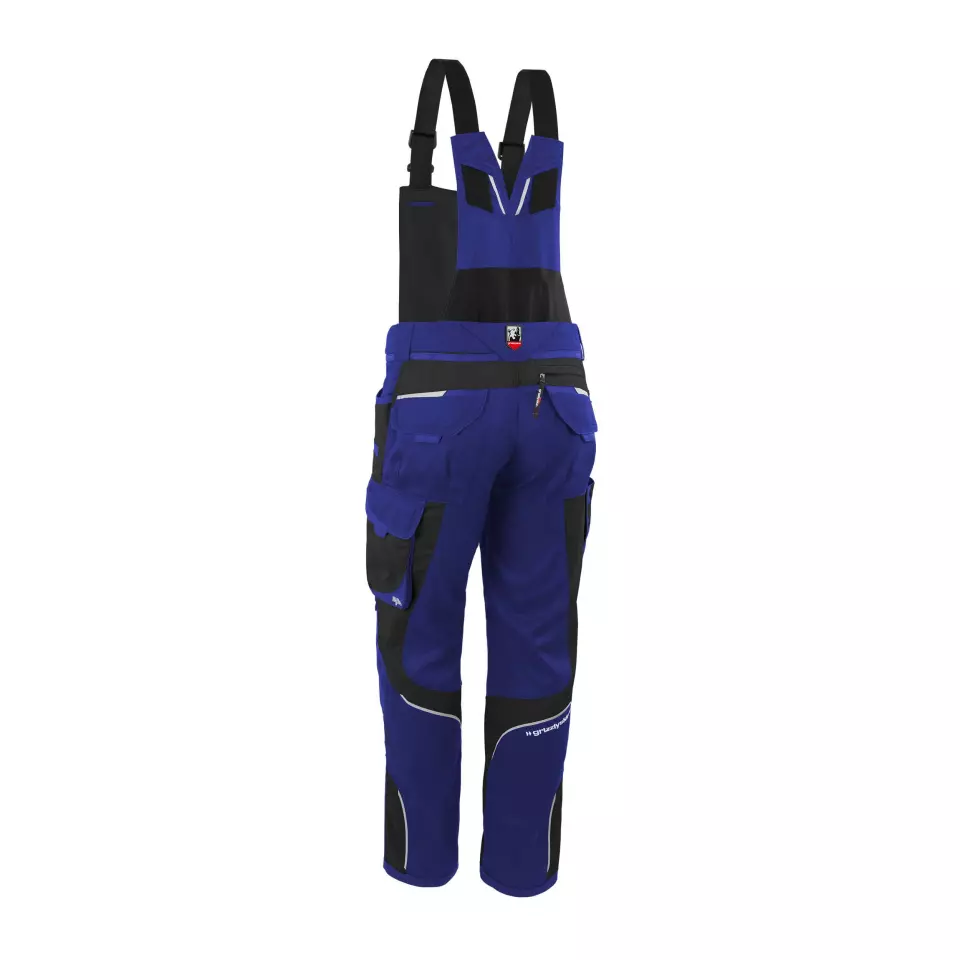 Grizzlyskin GIM3700, IRON Bib and Brace Cornflower Blue/Black, image 2, gallery thumbnail