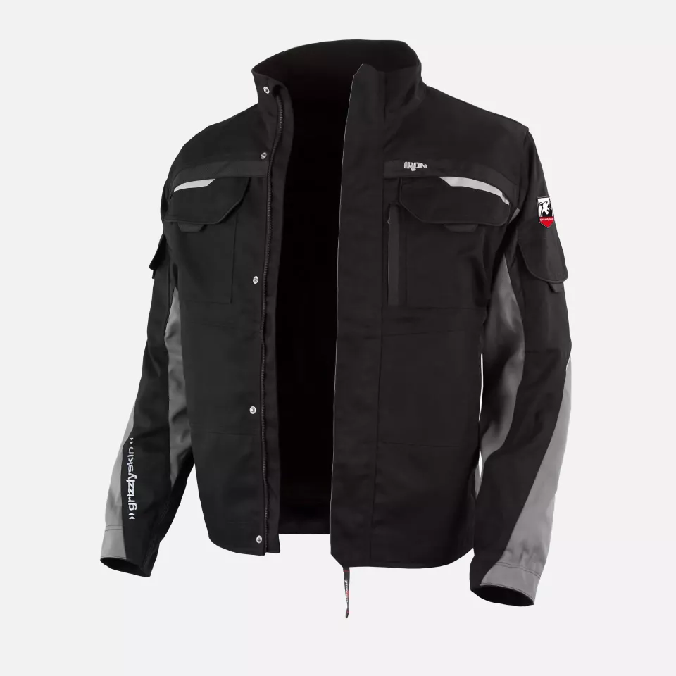 Grizzlyskin GIM3908, IRON Bundjacke schwarz/grau, image 1, gallery thumbnail