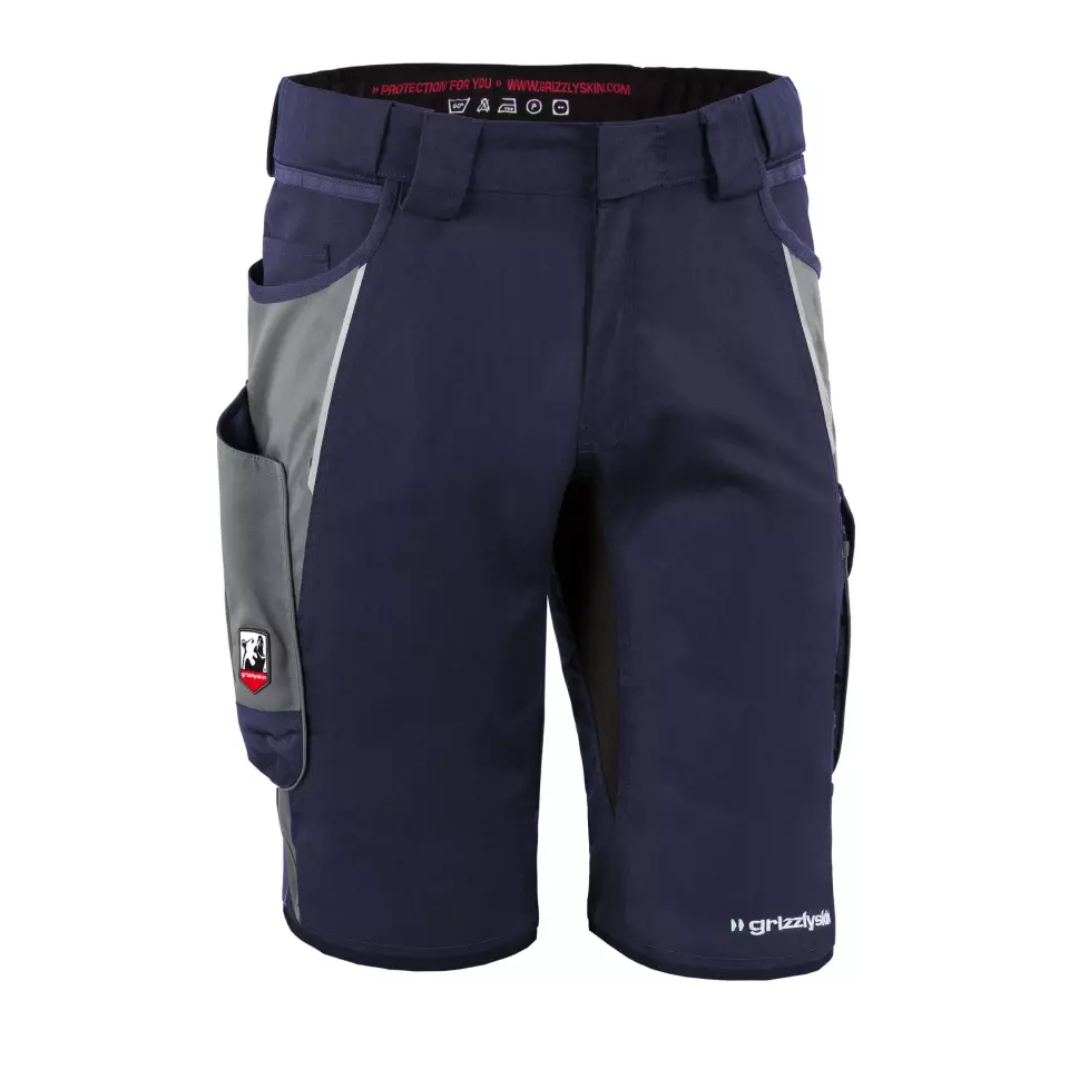 Grizzlyskin GIM3606, IRON Shorts Navy/Grey