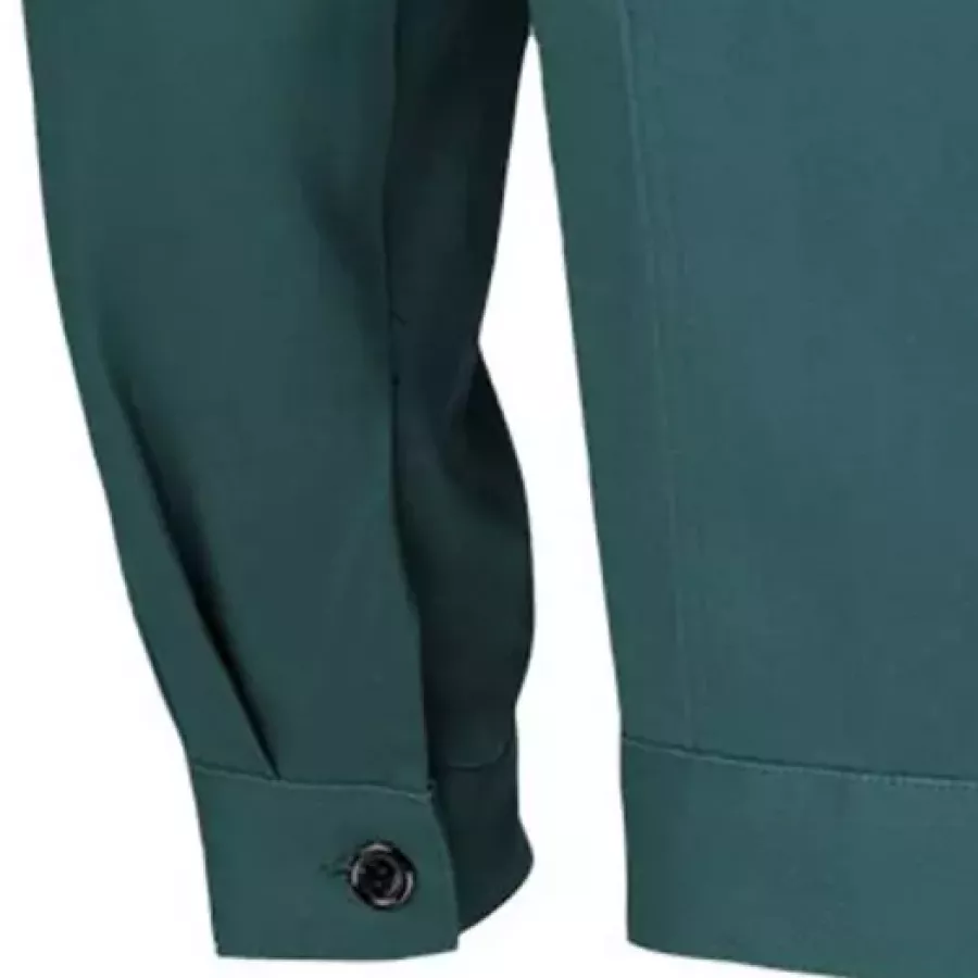 **Buttoned Cuffs** let you adjust your sleeves for a secure and personalized fit all day.