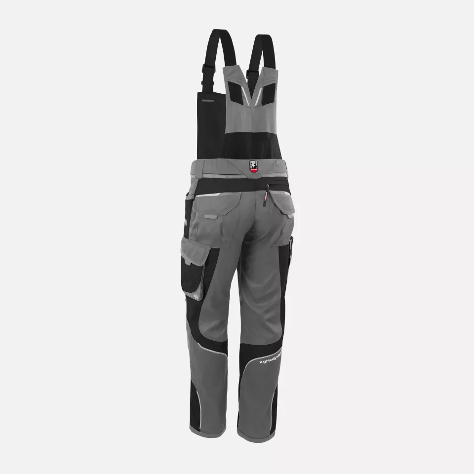 Grizzlyskin GIM3707, IRON Bib and Brace Grey/Black, image 2, gallery thumbnail