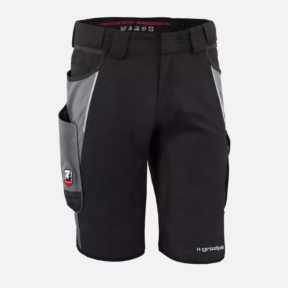 Grizzlyskin GIM3608, IRON Shorts Black/Grey, image 1, gallery thumbnail