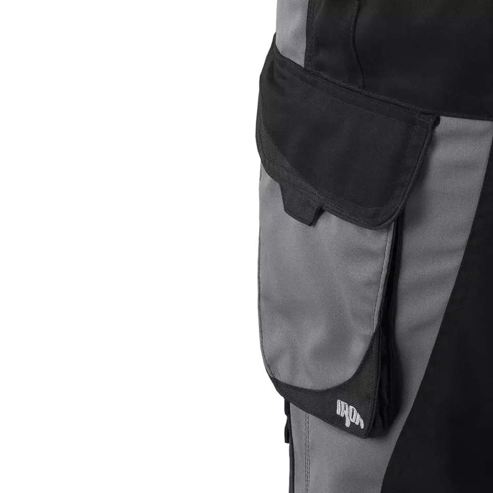 Grizzlyskin GIM3708, IRON Bib Overall Black/Grey, image 5, gallery thumbnail