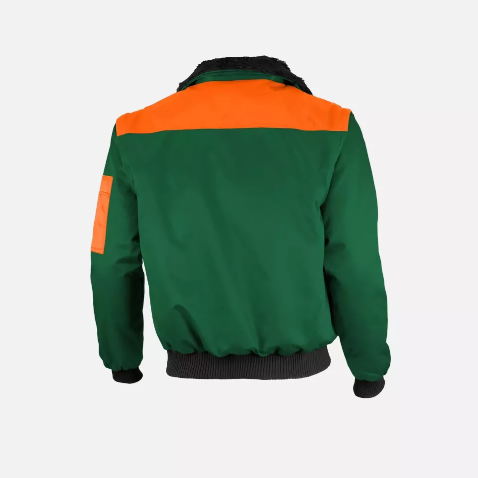 Qualitex NM-70001-1322, Zweifarbig Pilotenjacke grün/orange, image 2, gallery thumbnail