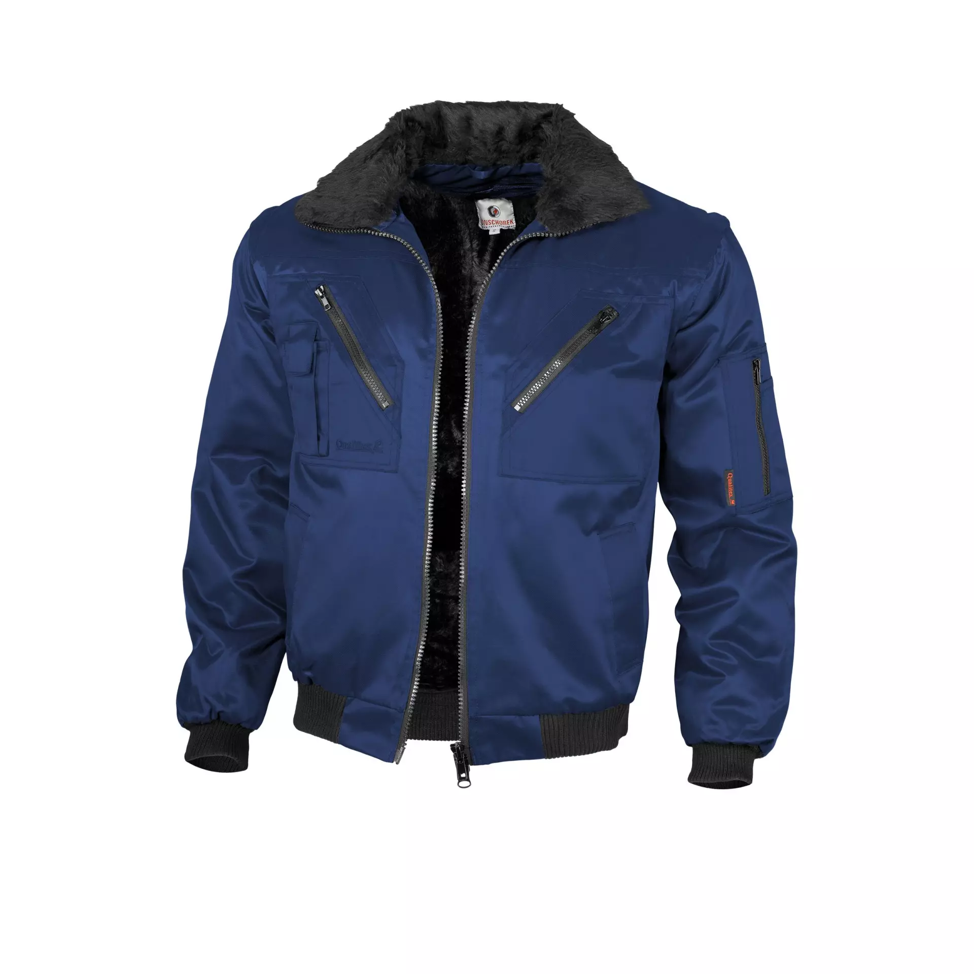 Qualitex NM-70001-0500, Plain Navy Bomber Jacket, image 1