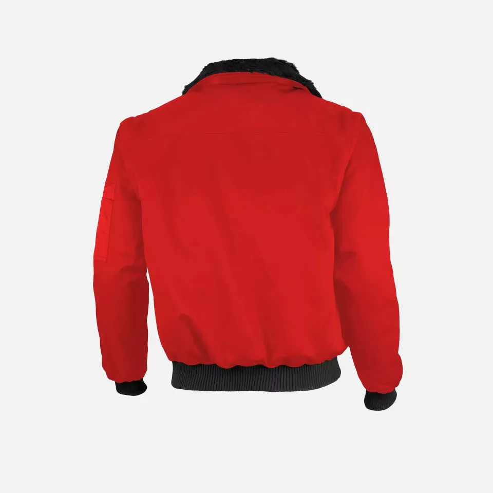 Qualitex NM-70001-2300, Solid Color Pilot Jacket Red, image 2, gallery thumbnail