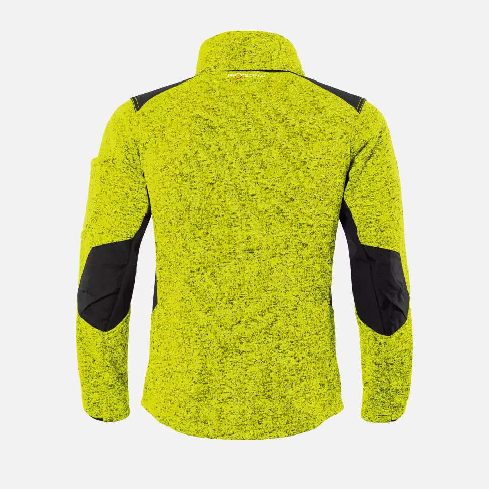 Qualitex NM-65013-1100, Knit Fleece Jacket Kiwi/Melange, image 2, gallery thumbnail