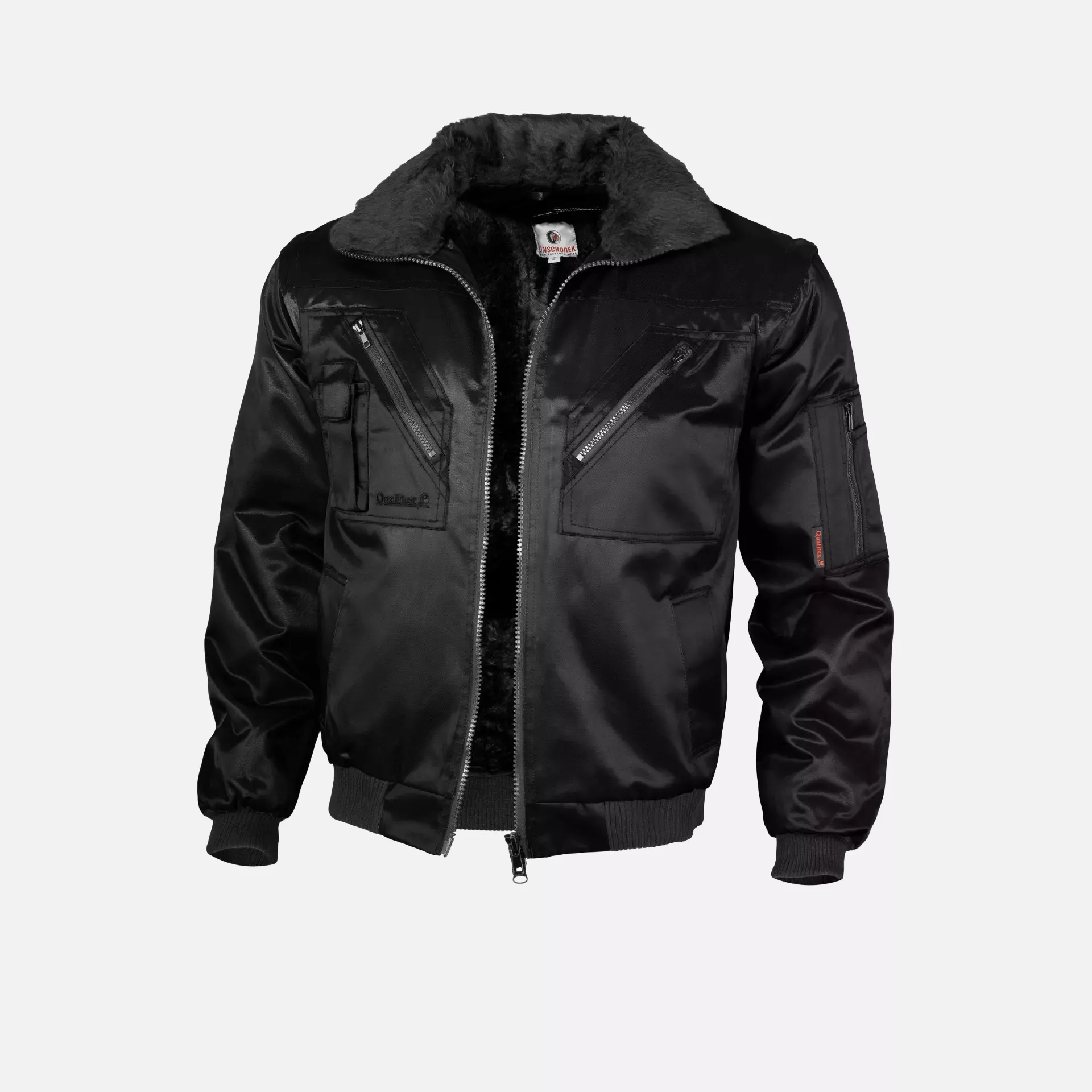 Qualitex NM-70001-3600, Solid Color Pilot Jacket Black, image 1