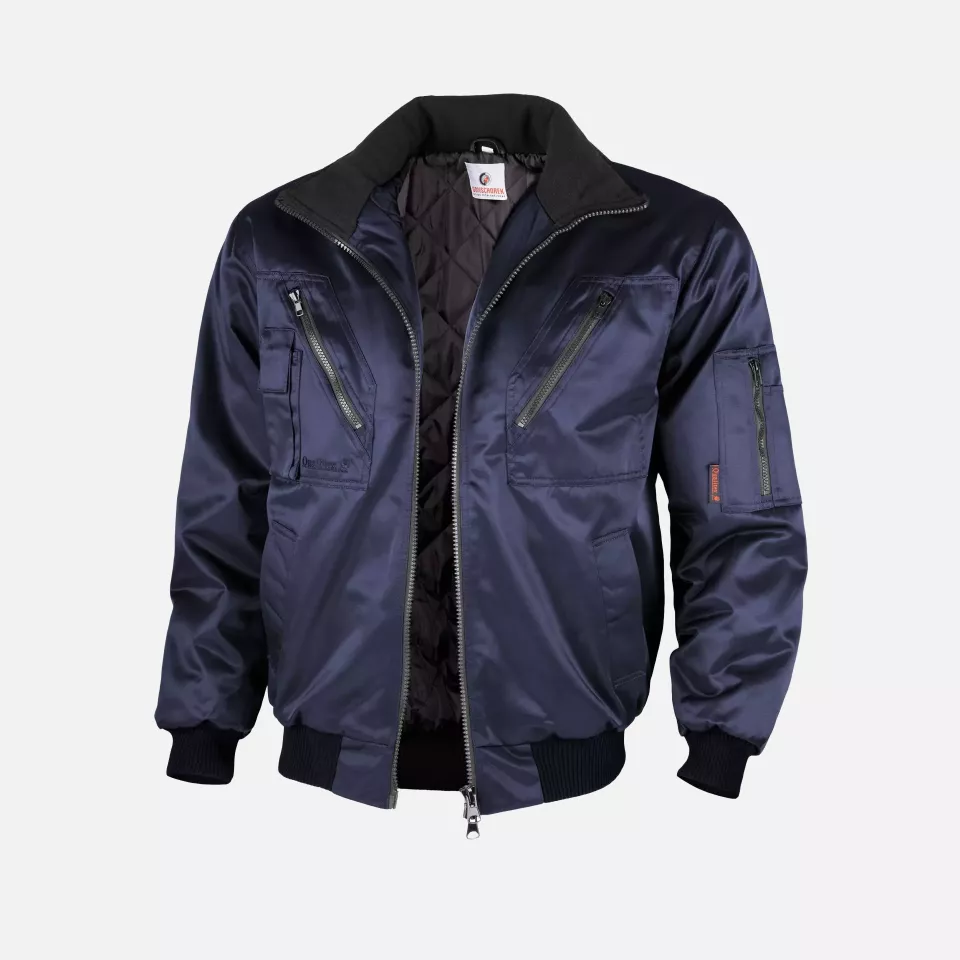 Qualitex NM-70003-0500, Pilotenjacke mit festem Arm & Steppfutter marine, image 1, gallery thumbnail