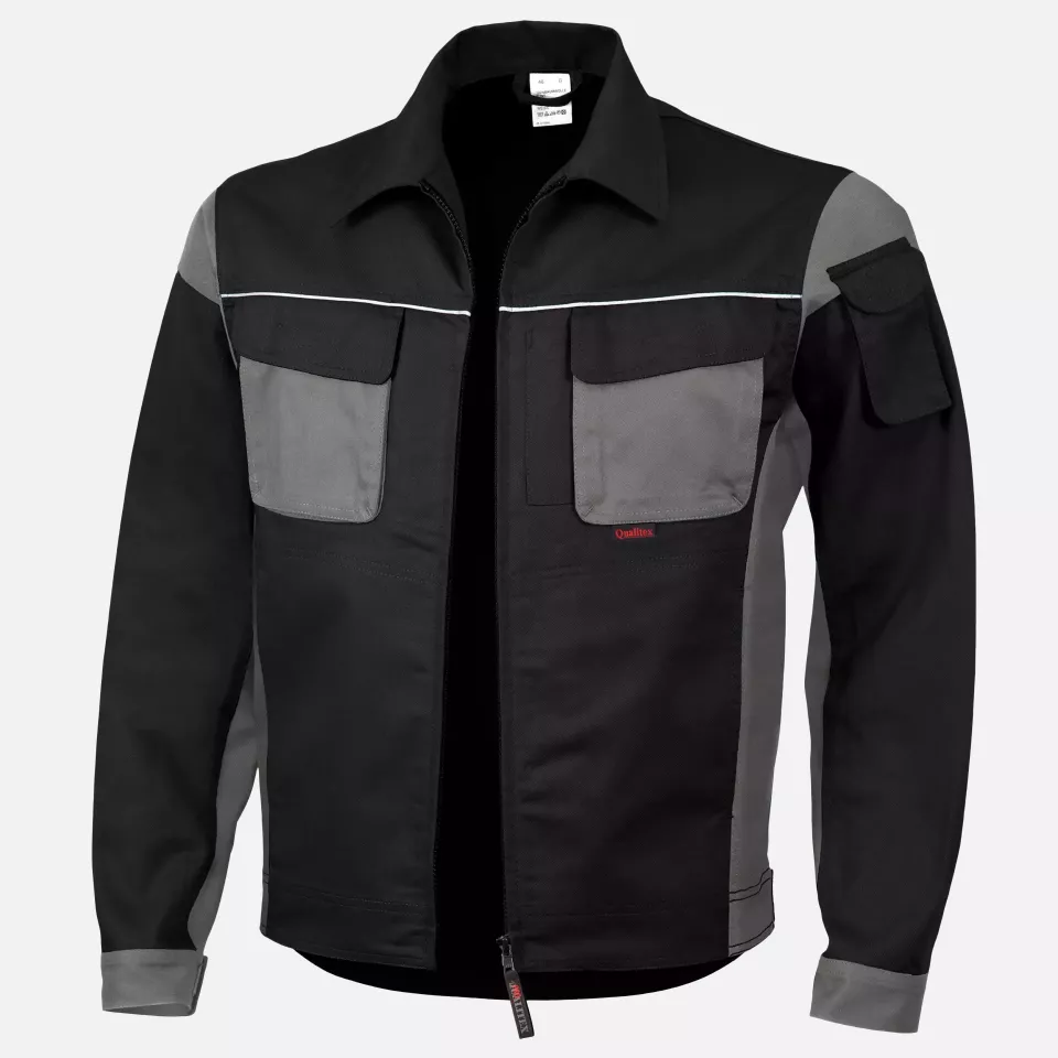 Qualitex NM-43006-3632, PRO Waist Jacket Black/Grey, image 1, gallery thumbnail