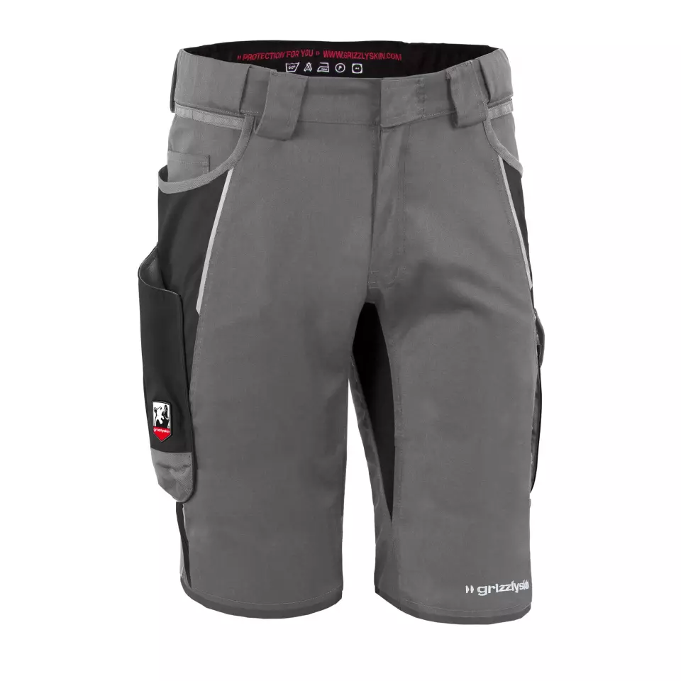 Grizzlyskin GIM3607, IRON Shorts Grey/Black, image 1, gallery thumbnail