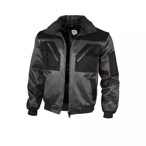Qualitex Two-Tone Pilot Jacket Grey/Black