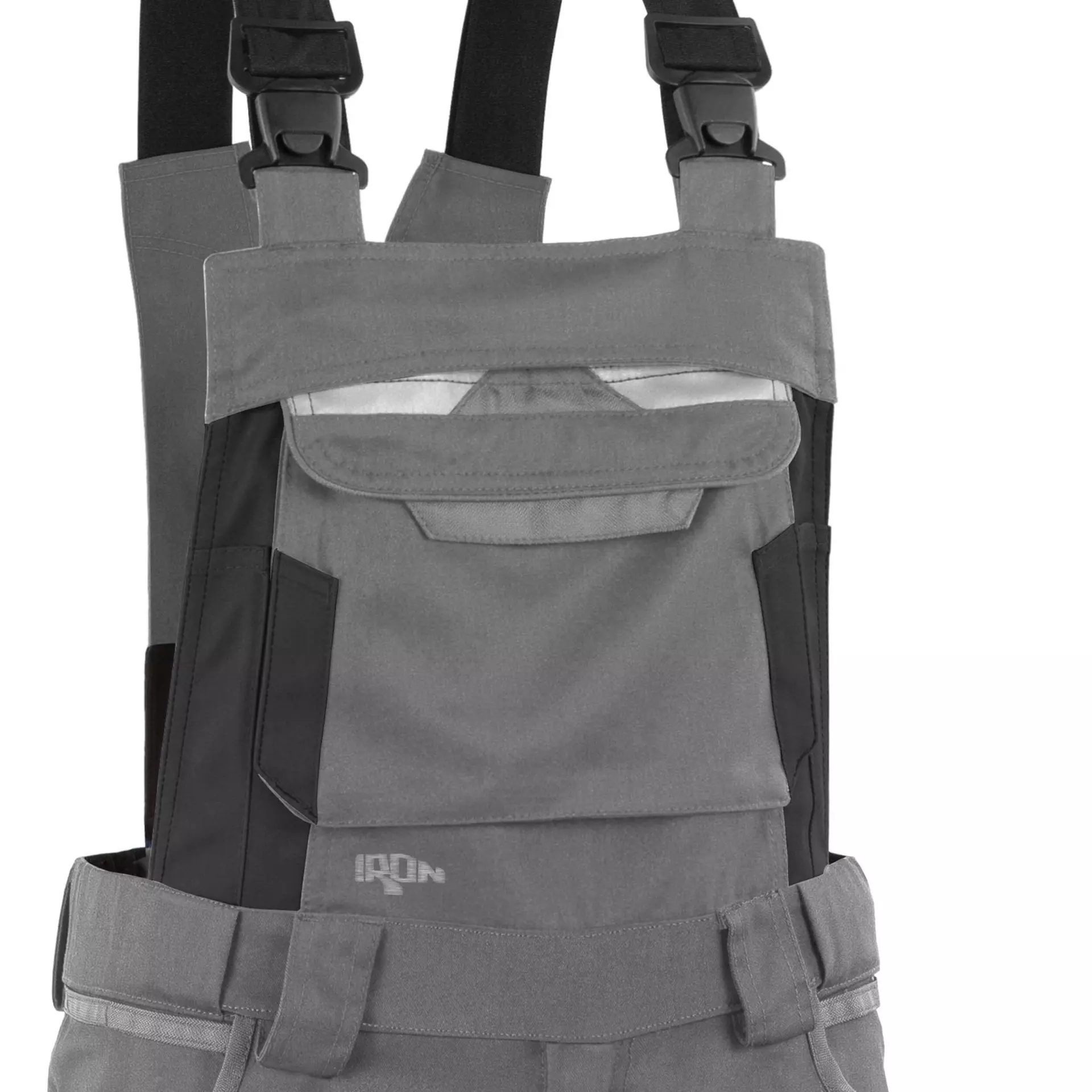 Grizzlyskin GIM3707, IRON Bib and Brace Grey/Black, image 3