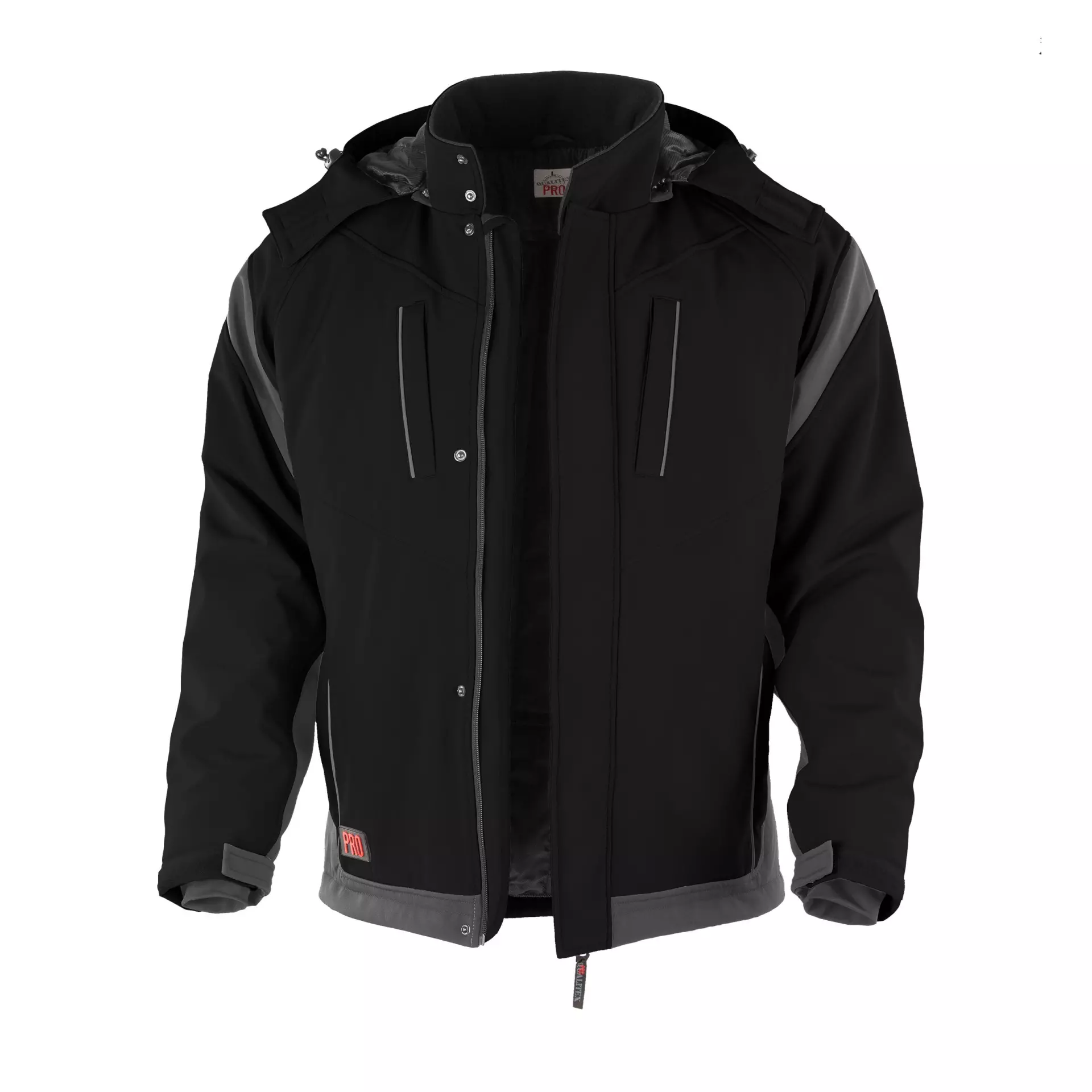 Qualitex NM-67006-3632, PRO Softshell Jacket Black/Grey, image 1