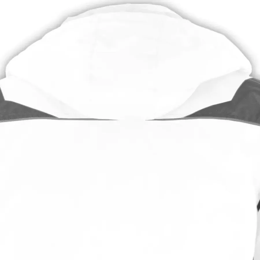 **Abnehmbare Kapuze** ermöglicht die Anpassung an wechselhaftes Wetter mit Schutz zum einfachen An- und Ablegen.