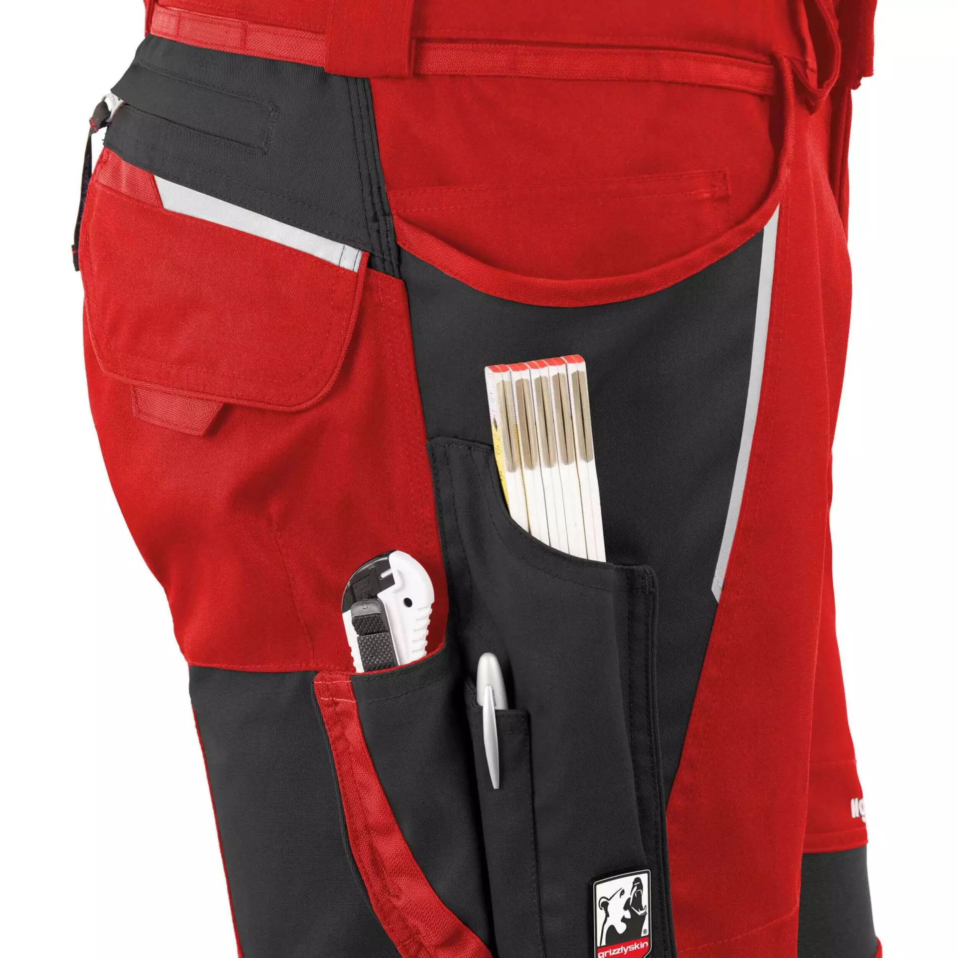 Grizzlyskin GIM3802, IRON Trousers Red/Black, image 4