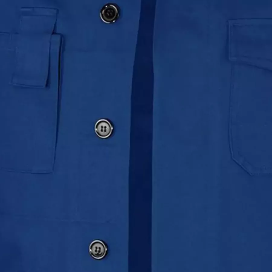 **Concealed Button Placket** creates a clean, polished look while maintaining practical functionality.