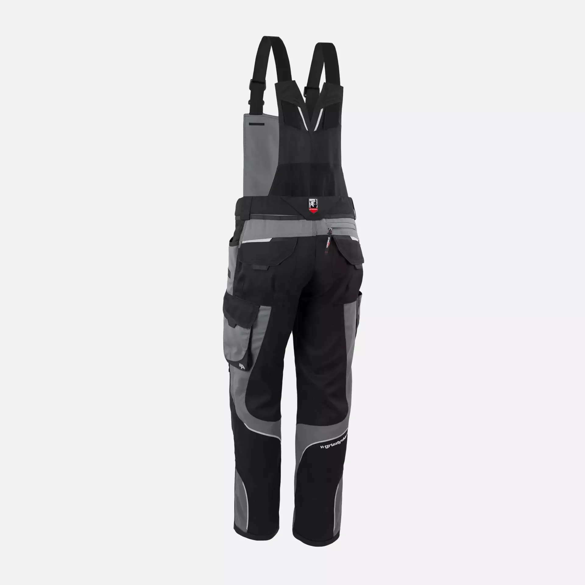 Grizzlyskin GIM3708, IRON Bib and Brace Black/Grey, image 2