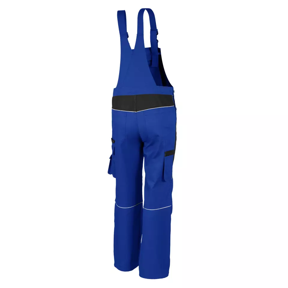 Qualitex NM-41006-0336, PRO Bib Overall Cornflower Blue/Black, image 2, gallery thumbnail