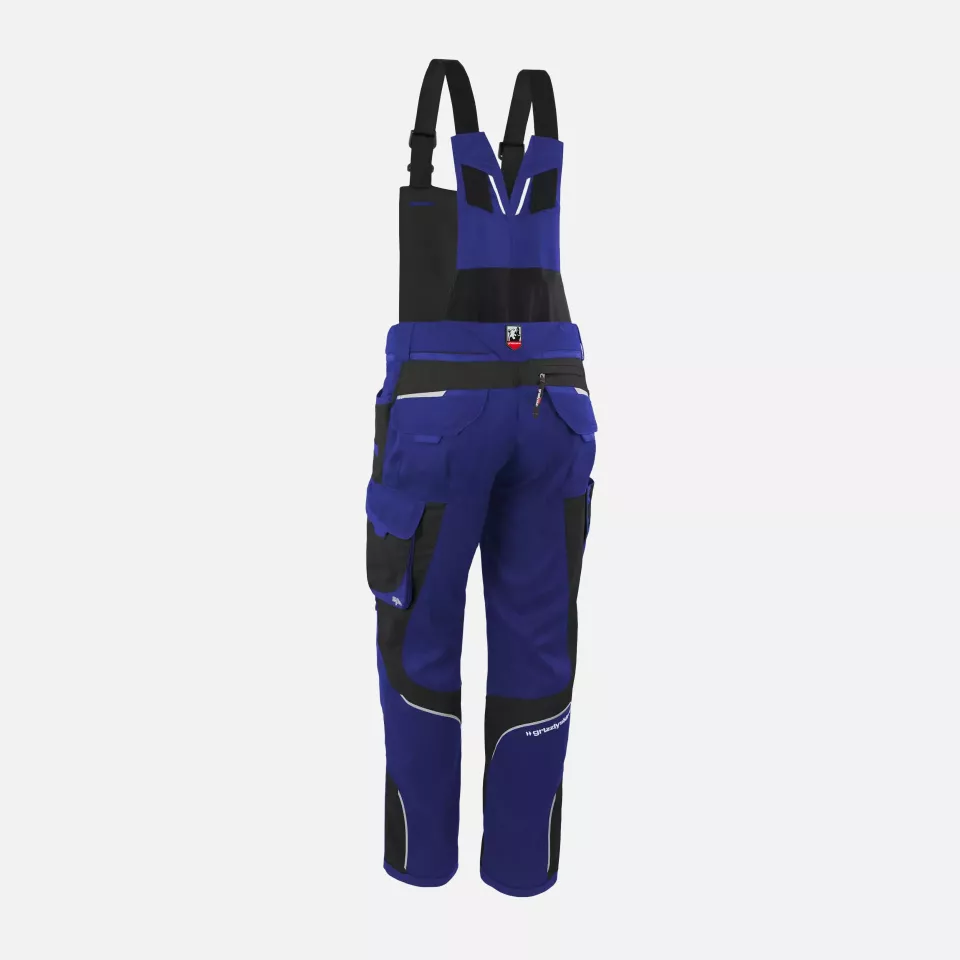 Grizzlyskin GIM3700, IRON Bib and Brace Cornflower Blue/Black, image 2, gallery thumbnail