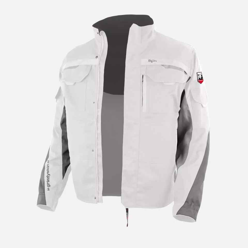 Grizzlyskin GIM3904, IRON Bundjacke weiß/grau, image 1, gallery thumbnail
