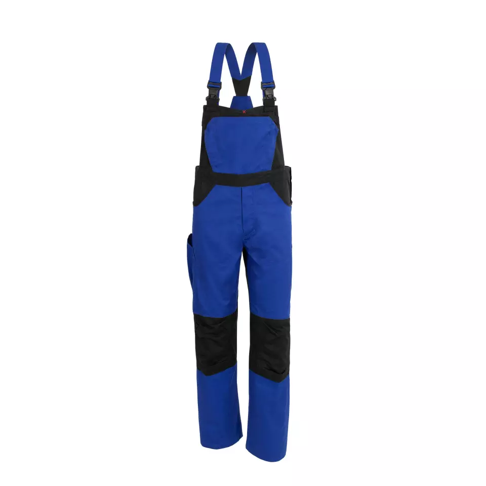 Qualitex NM-41011-0336, X-Serie Bib Overall Cornflower Blue/Black, image 1, gallery thumbnail