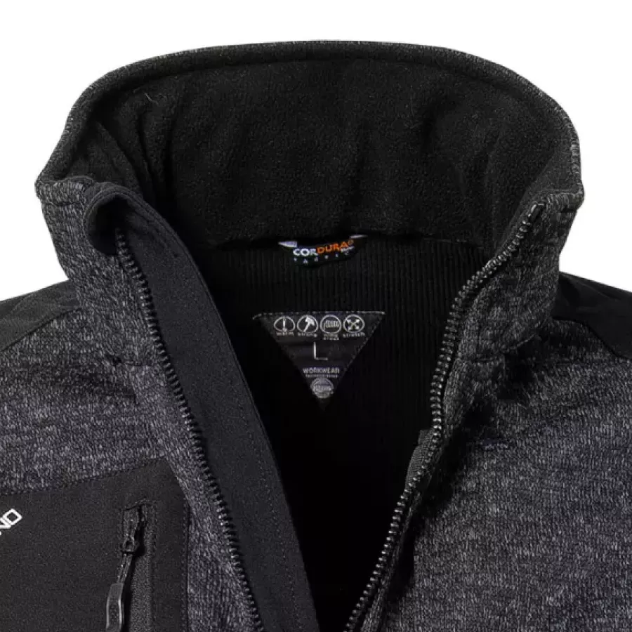 **Stand-Up Collar** adds cozy neck coverage that keeps warmth in while maintaining a clean, modern look.