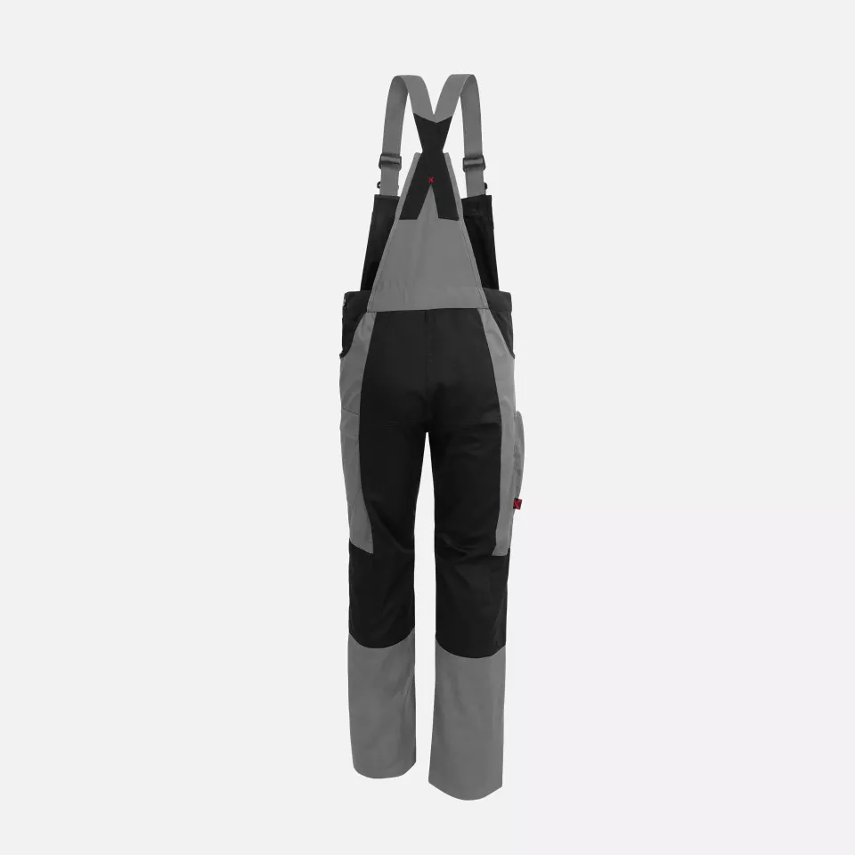Qualitex NM-41011-3236, X-Serie Bib and Brace Grey/Black, image 2, gallery thumbnail