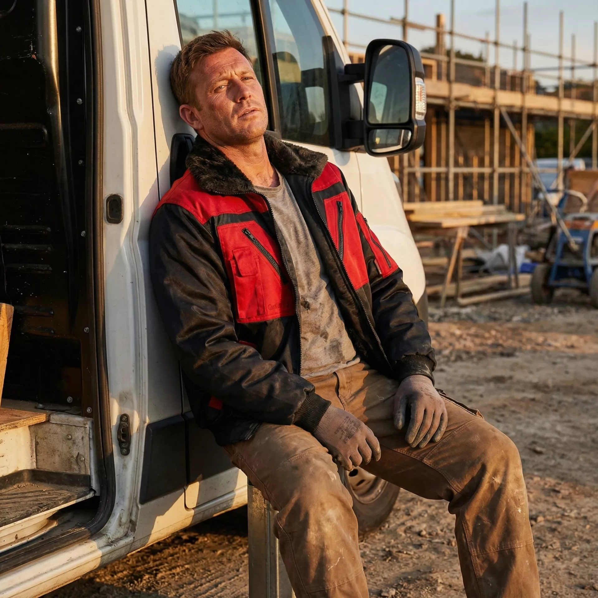 Qualitex NM-70001-3623, Zweifarbig Pilotenjacke schwarz/rot, image 3