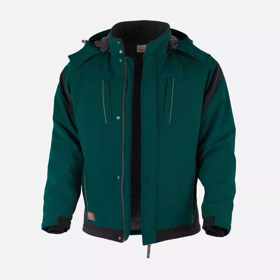 Qualitex NM-67006-1336, PRO Softshelljacke grün/schwarz, image 1, gallery thumbnail