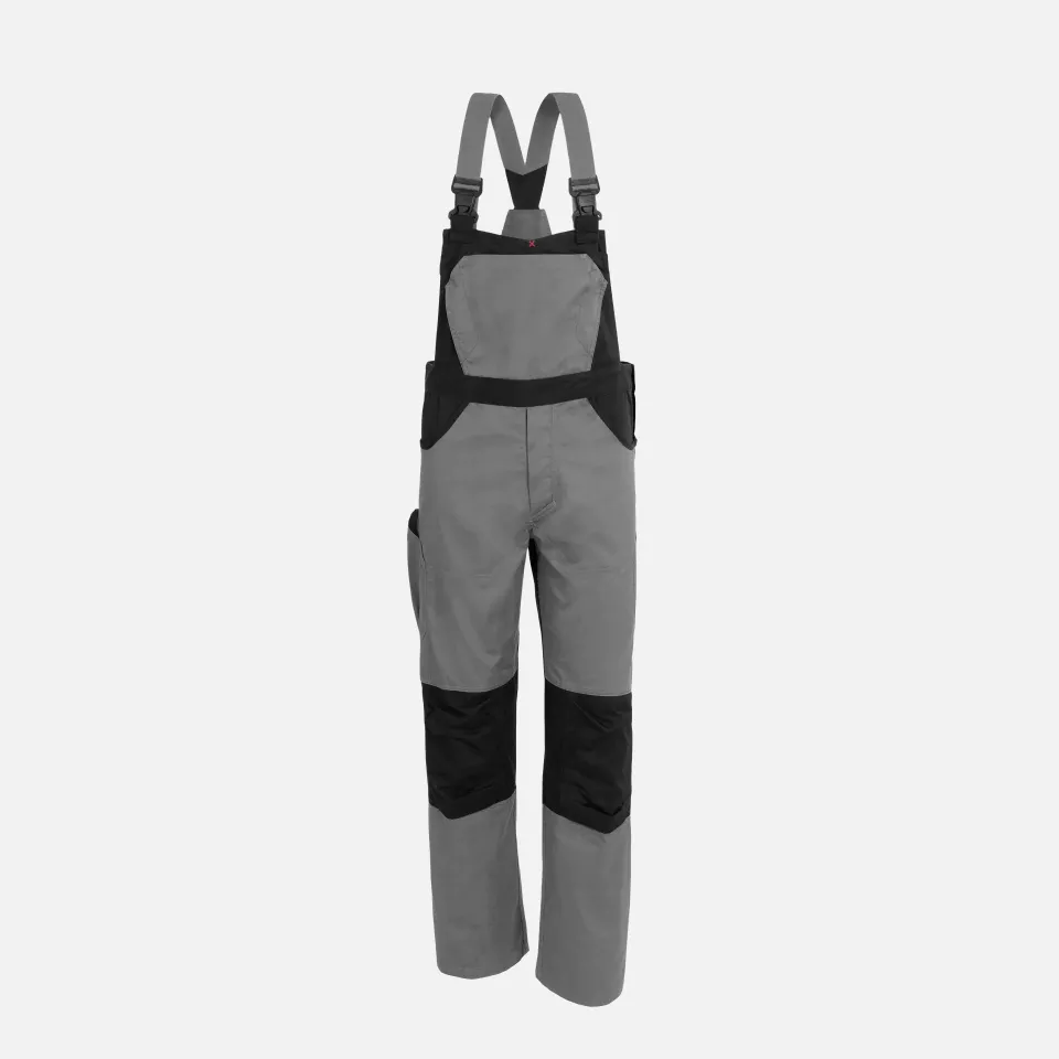 Qualitex NM-41011-3236, X-Serie Bib and Brace Grey/Black, image 1, gallery thumbnail