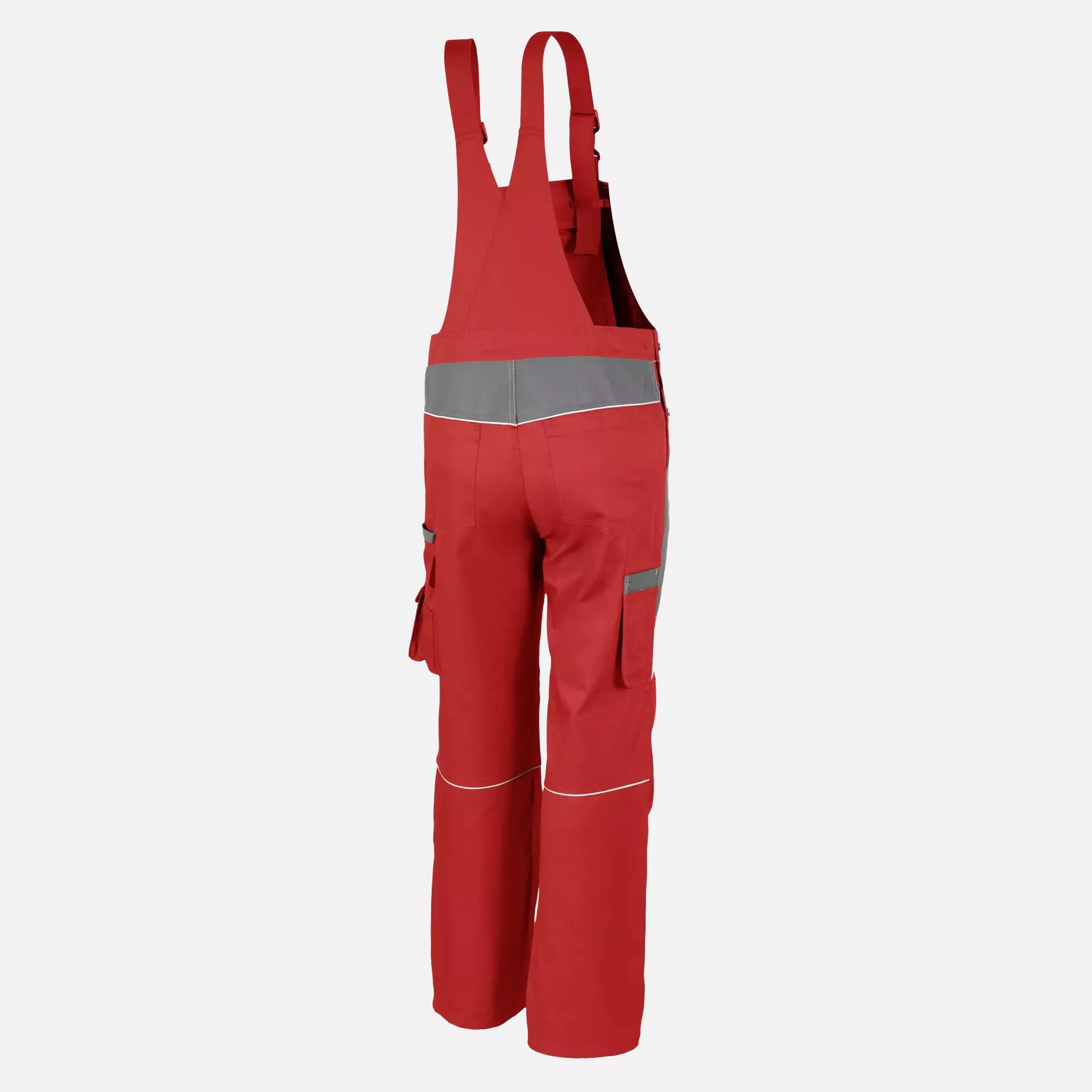 Qualitex NM-41006-2332, PRO Bib and Brace Red/Grey, image 2