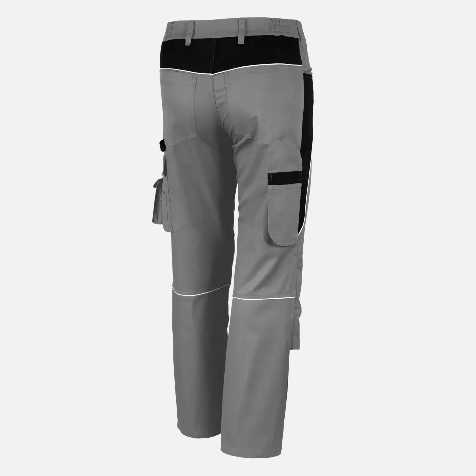 Qualitex NM-42006-3236, PRO Bundhose grau/schwarz, image 2, gallery thumbnail