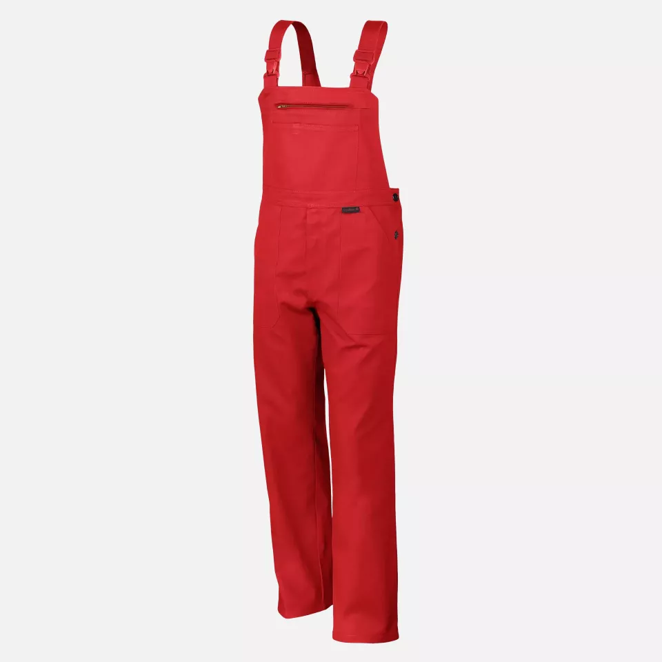 Qualitex NM-41002-2400, Classic Latzhose feuerrot, image 1, gallery thumbnail