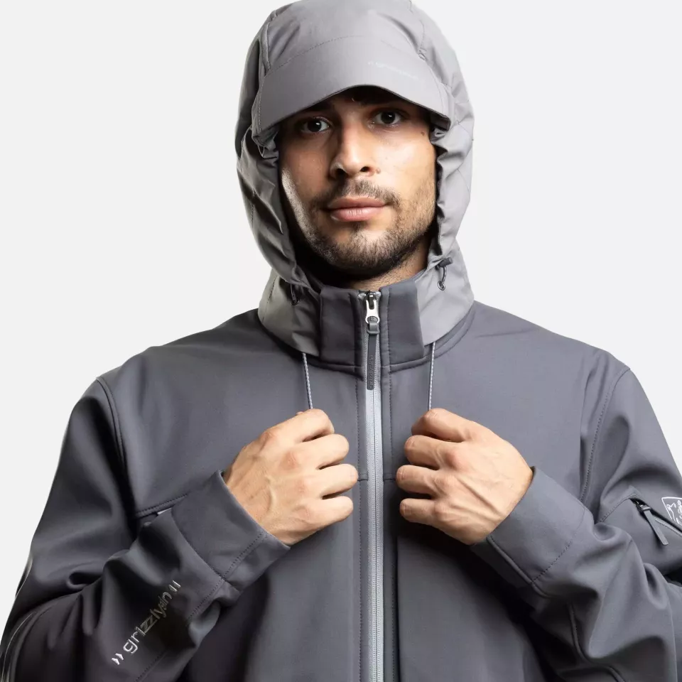 Grizzlyskin NU-97101-3300, Resist Hood for Hybrid Softshell Jacket Grey, image 1, gallery thumbnail