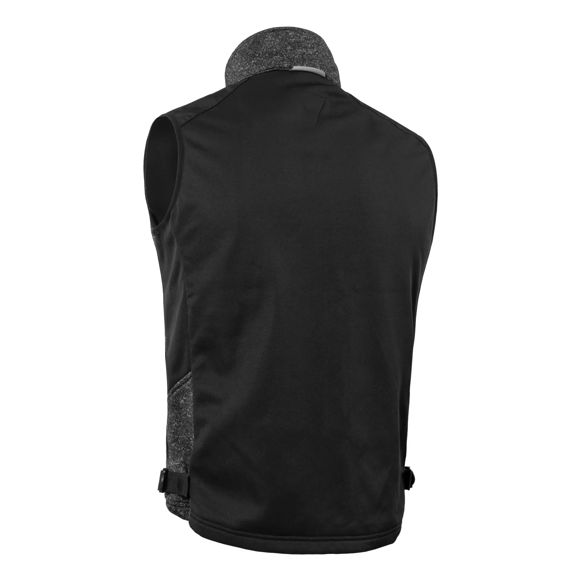 Qualitex NM-48013-3600, Knitted Fleece Vest Black/Heathered, image 2