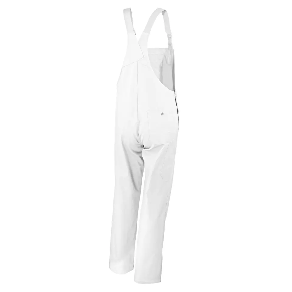 Qualitex NM-41002-3000, Classic Bib Overall White, image 2, gallery thumbnail