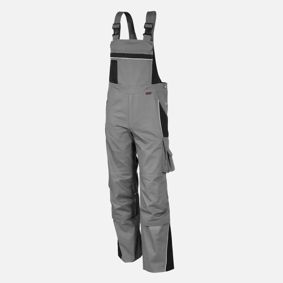 Qualitex NM-41006-3236, PRO Bib and Brace Grey/Black, image 1, gallery thumbnail