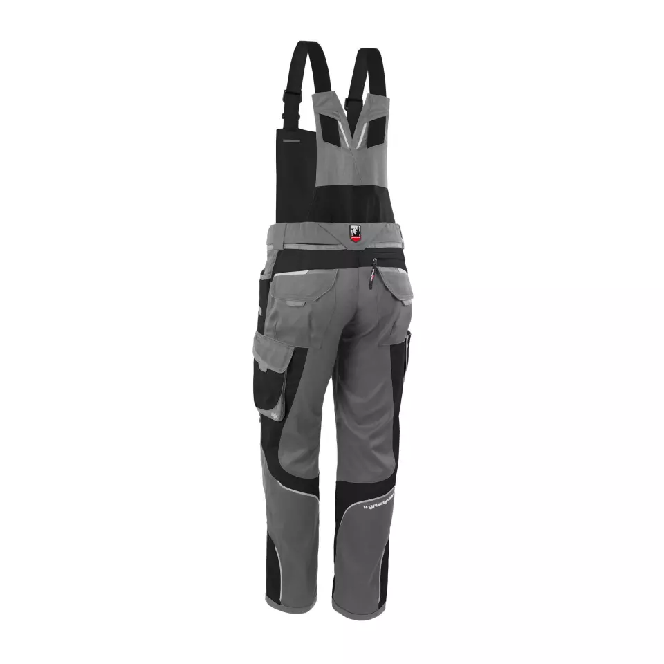 Grizzlyskin GIM3707, IRON Bib and Brace Grey/Black, image 2, gallery thumbnail