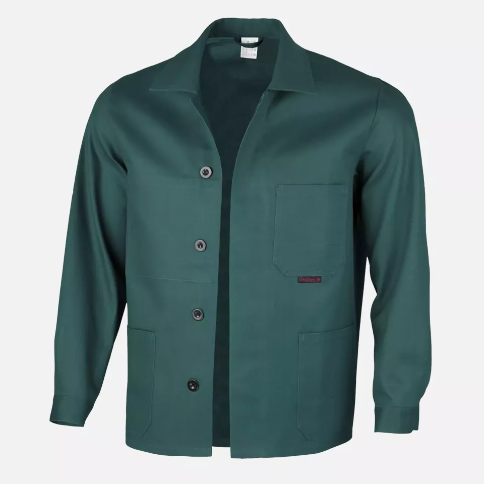 Qualitex NM-44002-1300, Classic Arbeitsjacke grün, image 1, gallery thumbnail