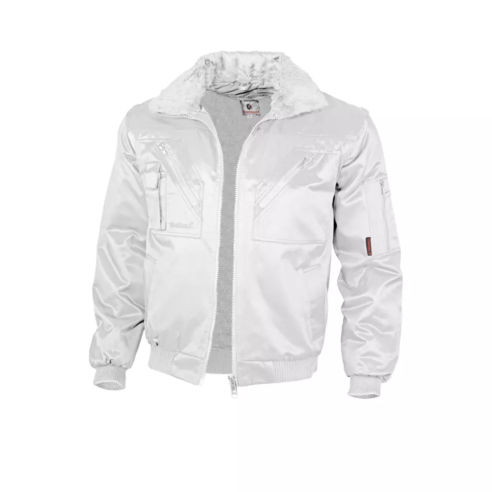 Qualitex NM-70001-3000, Solid Colour Pilot Jacket White, image 1, gallery thumbnail