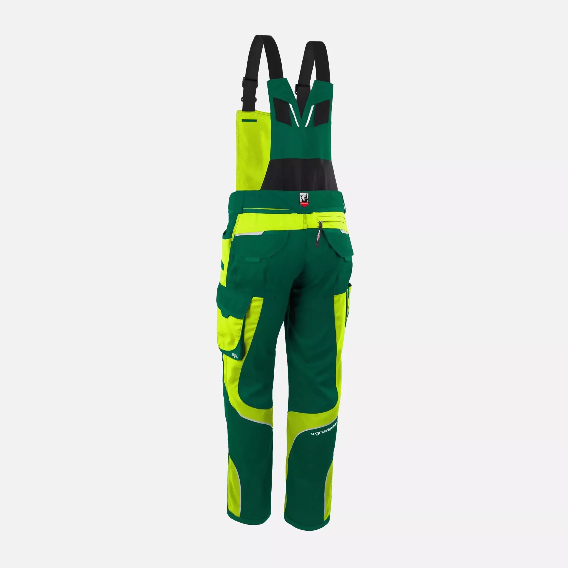 Grizzlyskin GIM3711, IRON Bib and Brace Green/Hi-Vis Yellow, image 2