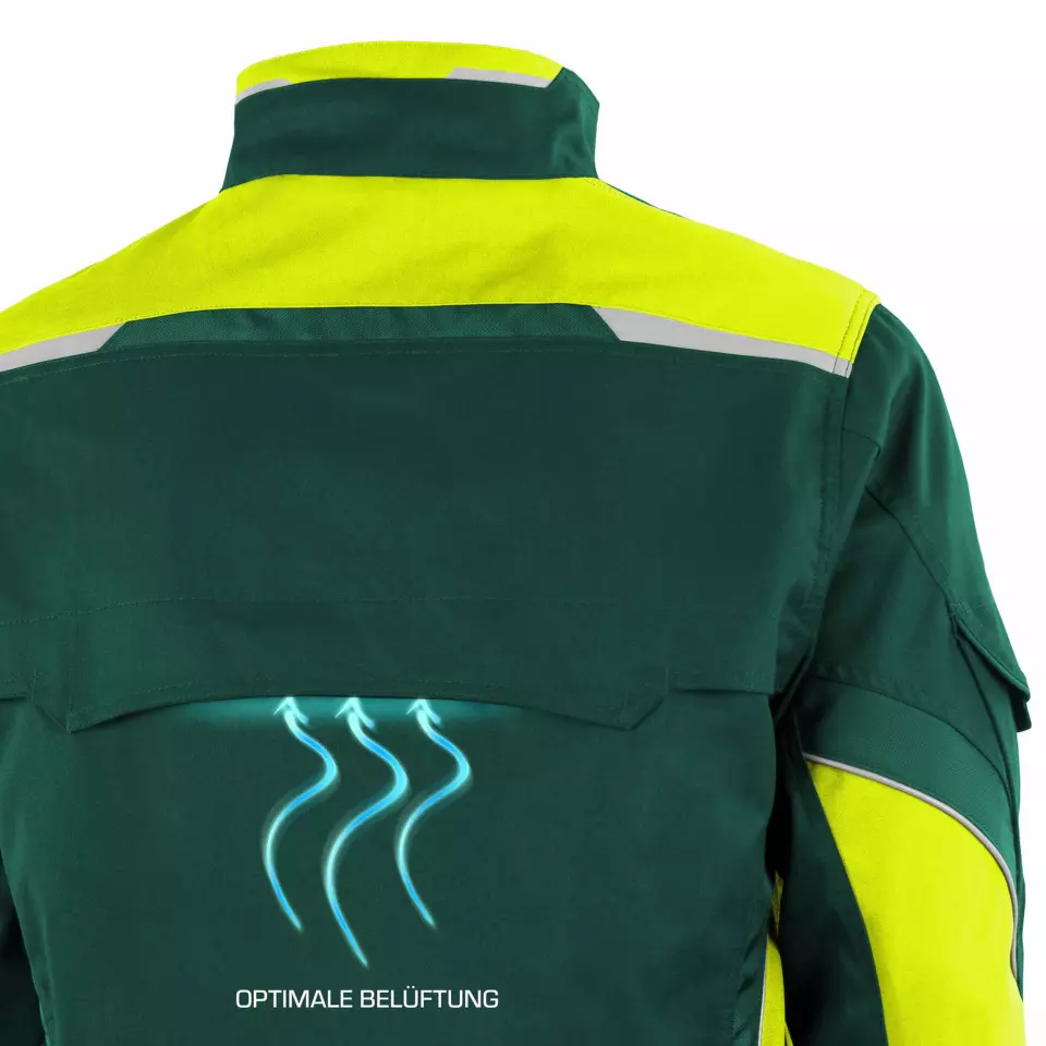 Grizzlyskin GIM3911, IRON Work Jacket Green/Hi-Vis Yellow, image 4, gallery thumbnail